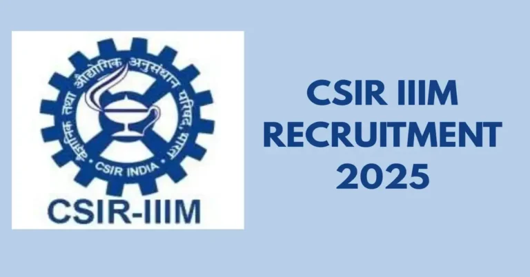 CSIR IIIM RECRUITMENT 2025 | FOR 12TH PASSED | APPLY NOW | LATEST GOVT JOB NOTIFICATION | BEST OPPORTUNITY |