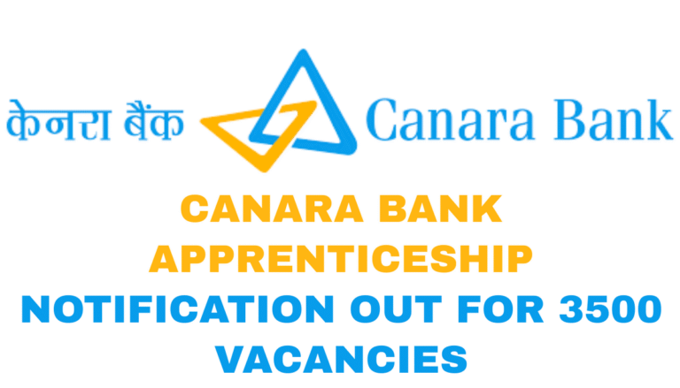 CANARA BANK APPRENTICESHIP NOTIFICATION