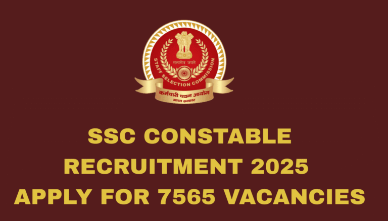 SSC CONSTABLE RECRUITMENT 2025